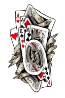gambling blackjack tattoo design idea