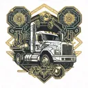 truck driver, plumber tattoo design idea
