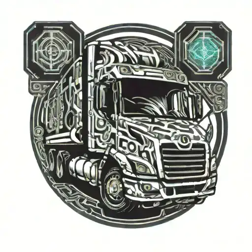 truck driver, plumber tattoo design idea