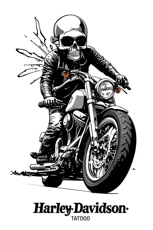 Harley Davidson tattoo design idea
