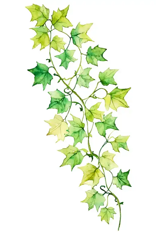 ivy leaves tattoo design idea