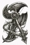 scythe pendulum   tattoo design idea