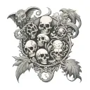 I want a 7 deadly sins tattoo but with only 6 sins. It would be a sleeve. Order would be wrath, gluttony, sloth, envy, p tattoo design idea