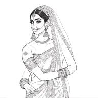 an indian bride tattoo design idea