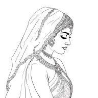 an indian bride tattoo design idea