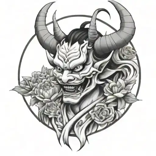 Hannya is a wonderful woman tattoo design idea