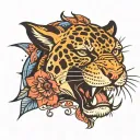panther tattoo design idea