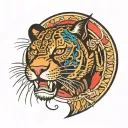 panther tattoo design idea