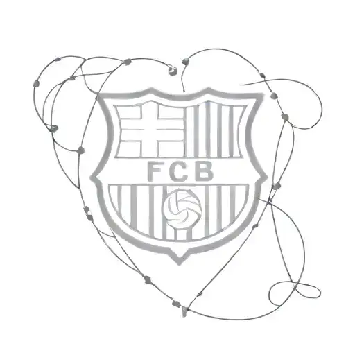 Incorporate elements of FC Barcelona's iconic logo & motto to a minimalist tattoo design. tattoo design idea
