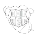 Incorporate elements of FC Barcelona's iconic logo & motto to a minimalist tattoo design. tattoo design idea