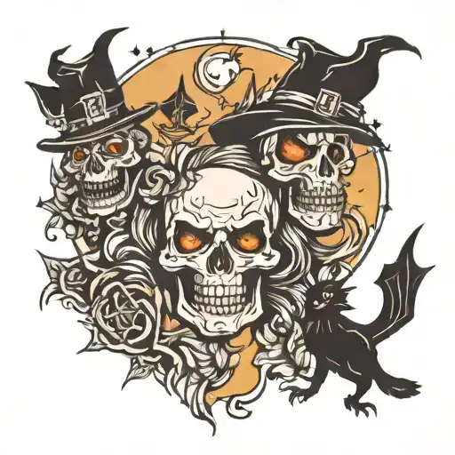 Halloween themed tattoo tattoo design idea