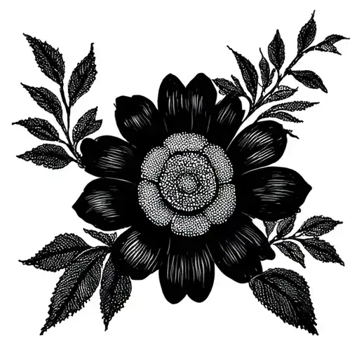 fan with flower growing tattoo design idea