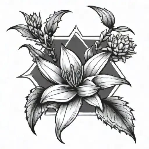 maguey and quiote tattoo design idea