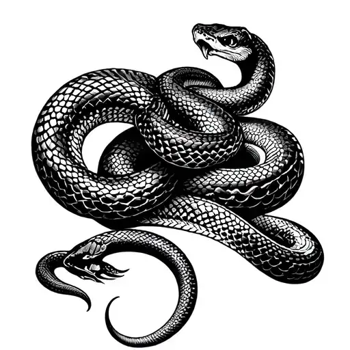 scandinavian snake jormungand tattoo design idea