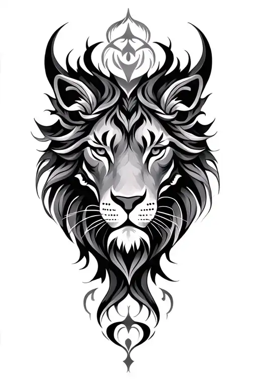 leo and rahu ketu july tattoo design idea