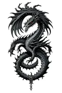 Jormungand on the whole frame mythology symbols tattoo design idea