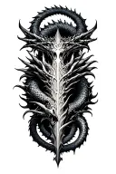 Jormungand on the whole frame mythology symbols tattoo design idea