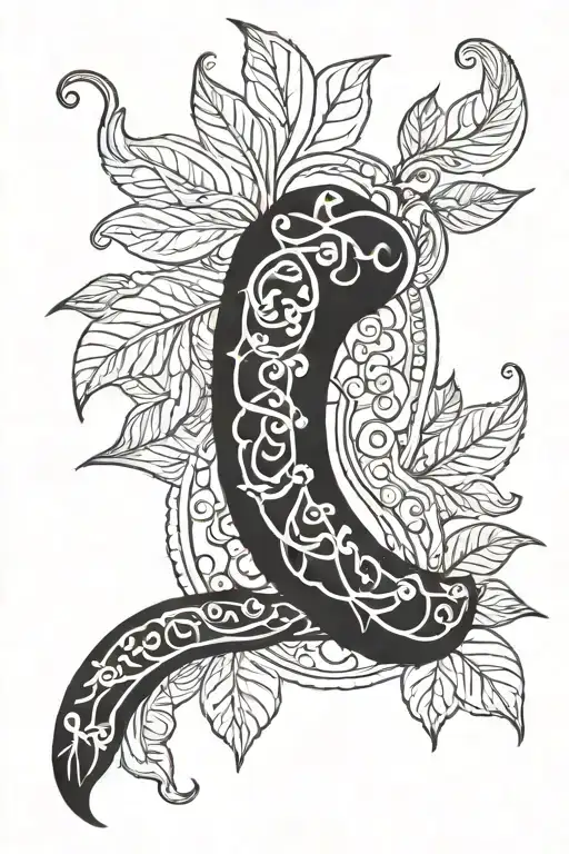 cashew tattoo design idea