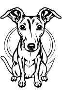 Whippet tattoo design idea