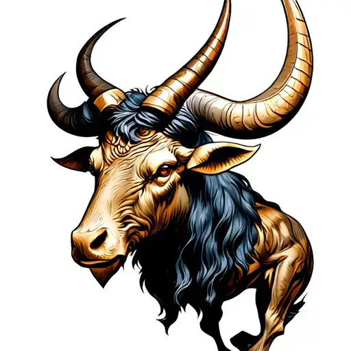 Sagittarius Minotaur tattoo design idea