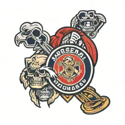 arsenal football club, avalanche hockey, and indiana hoosiers  tattoo design idea