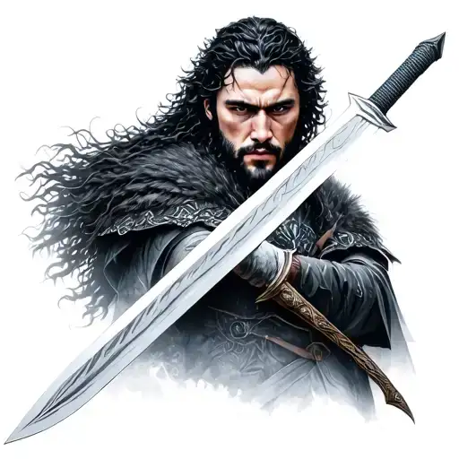 Jon Snow Sword tattoo design idea