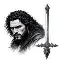 Jon Snow Sword tattoo design idea
