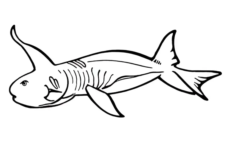 Pisces Shark tattoo design idea