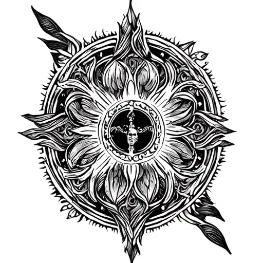 4 stoic virtues tattoo design idea