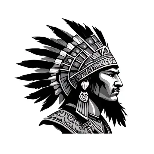 Aztec warrior tattoo design idea