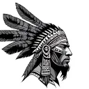 Aztec warrior tattoo design idea