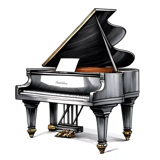 Grand Piano tattoo design idea