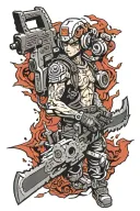 Chainsawman makima tattoo design idea