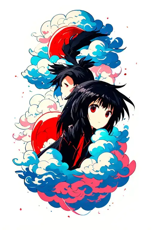 akatsuki clouds tattoo design idea