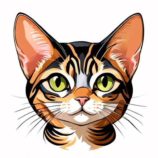 oriental cat breed tattoo design idea