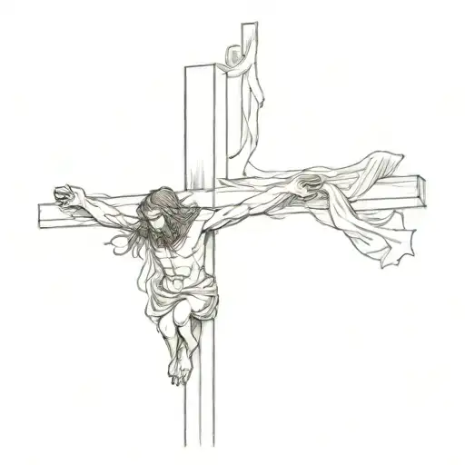 the crucifixion of jesus tattoo design idea