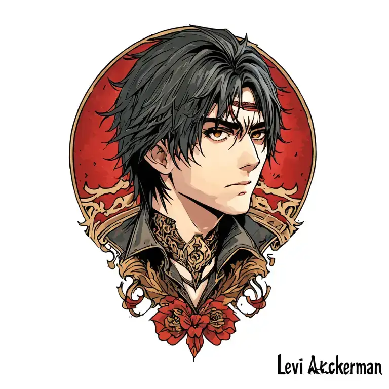 levi Ackerman attack on titan tattoo design idea