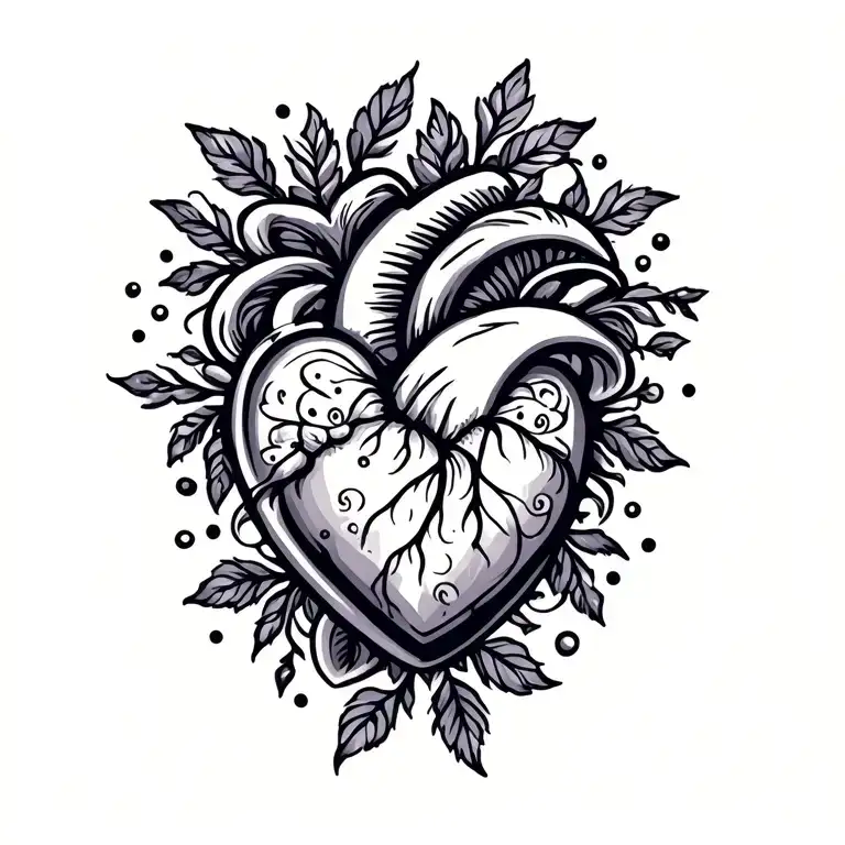 traditional mom heart   tattoo design idea