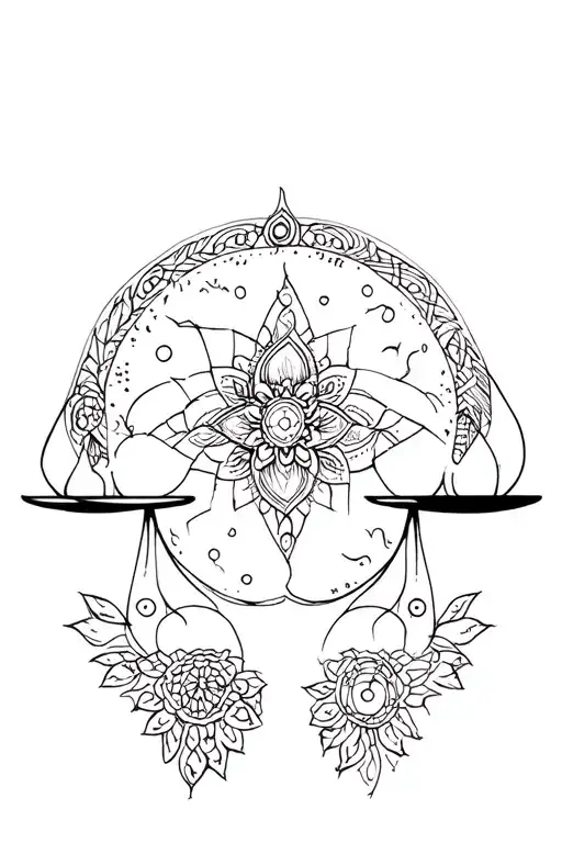 Balance Mandala Balance Cancer tattoo design idea