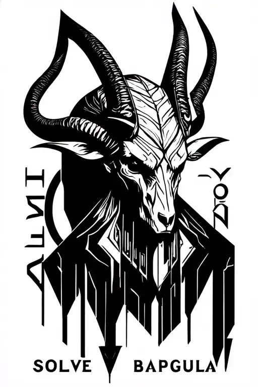 "SOLVE COAGULA" BAPHOMET tattoo design idea