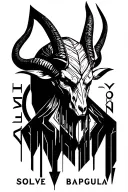 "SOLVE COAGULA" BAPHOMET tattoo design idea