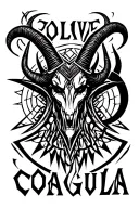 "SOLVE COAGULA" BAPHOMET tattoo design idea
