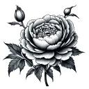 peony flowers tattoo design idea