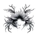 Between Breast tattoo design idea