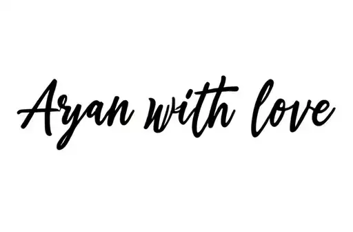"Aryan with love" tattoo design idea