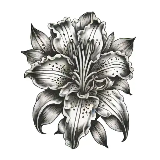 Peruvian Lily tattoo design idea