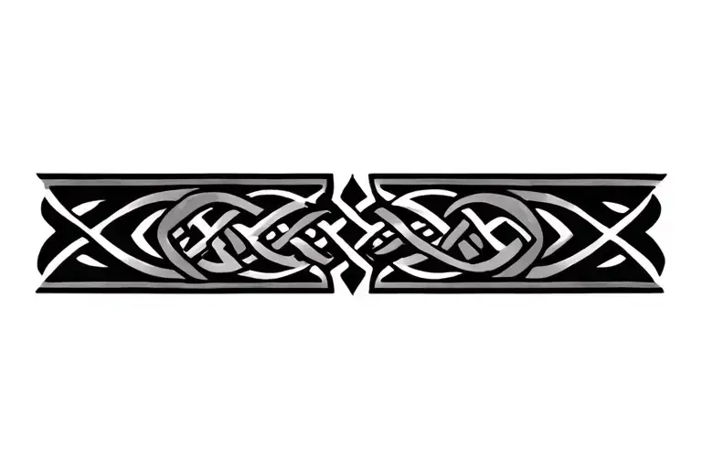 tribal Celtic armband tattoo design idea