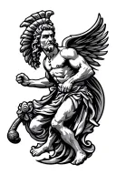 Greek God Ajax Amsterdam Logo tattoo design idea