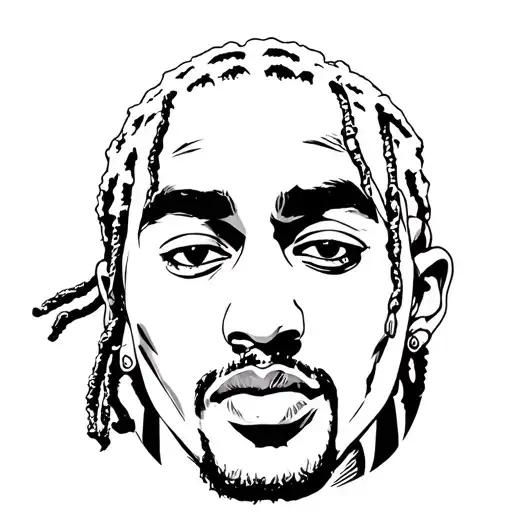 Keep ya head up 2pac portrait tattoo design idea