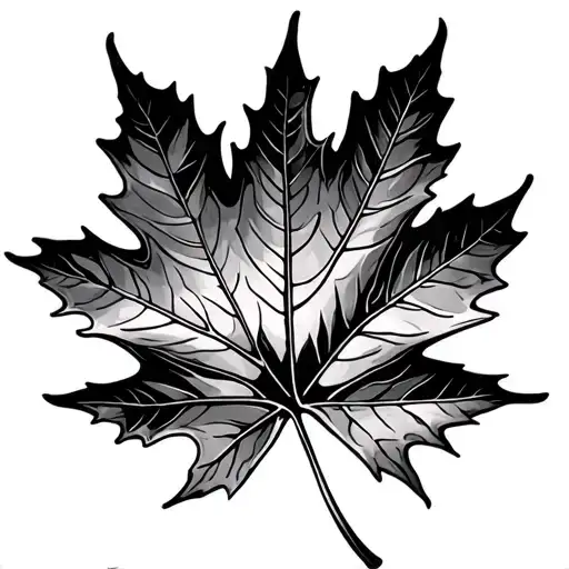 maple leaf tattoo design idea